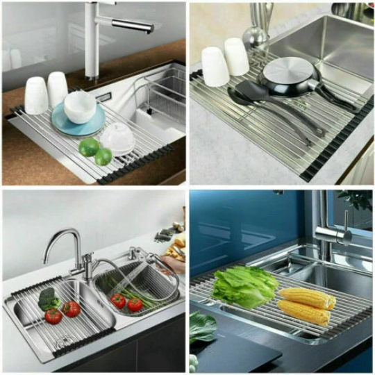 Roll-up Over Sink Dish Drying Rack